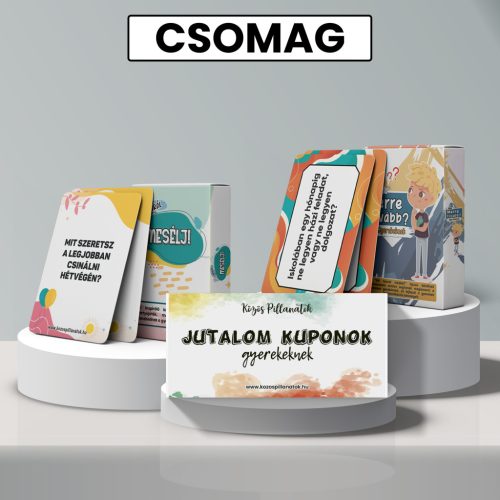 CSOMAG: Spirál Mesélj!, Merre tovább? kártyajáték gyerekeknek és Közöspillanatok jutalom kupon - gyerekeknek