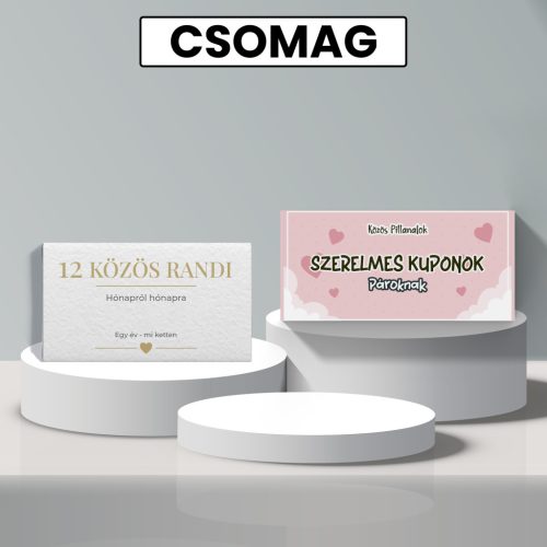 CSOMAG: 12 KÖZÖS RANDIÖTLET és Szerelmes kuponok pároknak