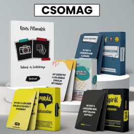   CSOMAG: Spirál Pároknak, Mesélj!, Beszélgessünk!, #SZÓRAKOZZUNK kártyajáték és Közöspillanatok kaland- és emlékkönyv